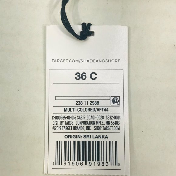 Shade And Shore Women's Sz 36C Underwire Lightly Lined Tie Front Bikini Swim Top - Picture 4 of 13